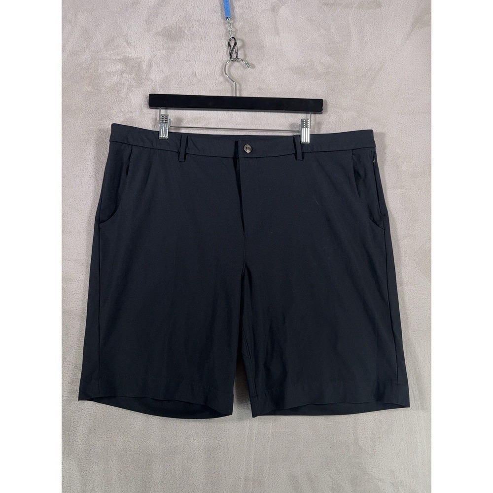 Johnnie-O Prep-Formance Shorts Mens 40 Black Performance Golf Stretch Casual